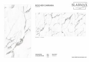 Rocher Carrara Seamless Collection Glossy Finish Vitrified Tile
