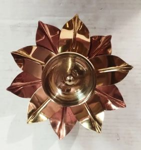 Copper Lotus Diya
