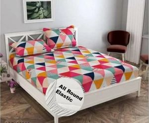 Cotton Multicolor Bed Sheet