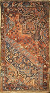 printed parsian hand knotted carpet