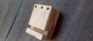 Wooden mobile stand cum pen holder