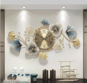 iron wall decor and clock