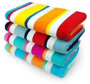 striped bath towel