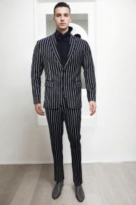 Monochrome Straight Line 2-Piece Suit for Rental