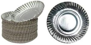 120 Gsm 8 inch silver disposable paper plates