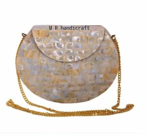 Beaded Shell Metal Purse