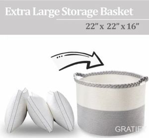 Jute Cotton Rope Storage Basket