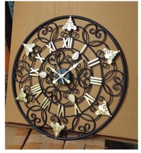 Wooden and Metal Designer Wall Clock