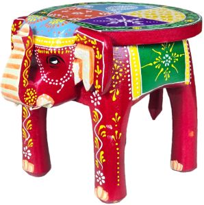 wooden elephant stool