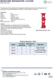 MSF-16X Moisture Separator Filter