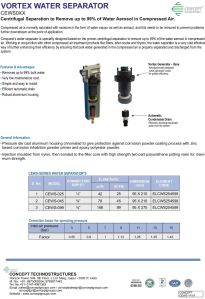 CEWS0XX Vortex Water Separator