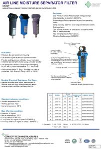 CMSF Air Line Moisture Separator Filter