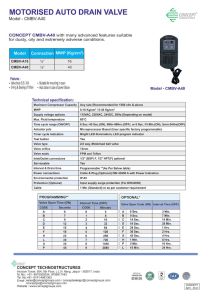 CMBV-A40 Motorised Auto Drain Valve