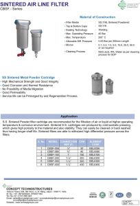 CBSF Air Line Filter