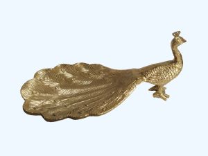 Antique Peacock Serving Tray