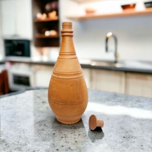 handcrafted terracotta water bottle