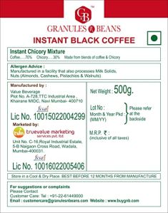 Granules n Beans 100% Pure Instant Filter Black Coffee