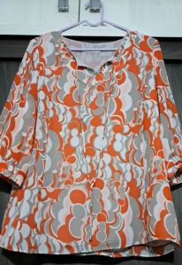 Ladies Printed Top Used Cloth Korean Second Hand Bale Thrift