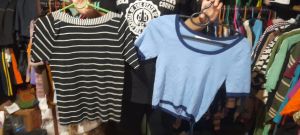 Ladies Knitted Crop Top Used Cloth Korean Second Hand Bale Thrift