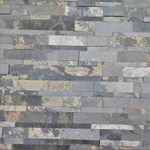 Autumn Rustic Flexible Slate Veneer 3D Ledger Stone Panels for Wall Cladding, Culture Slate Panels o