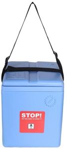 FAIRBIZPS Vaccine Carrier Box with 4 Ice Pack Large (1.67 Ltr.) Hinged Lid & Stopper (Blue).