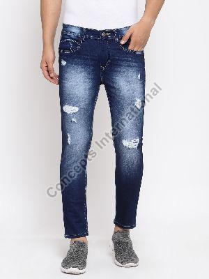 Mens Denim Ripped Jeans