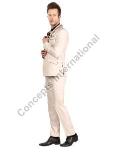 Mens Cream Suit Set