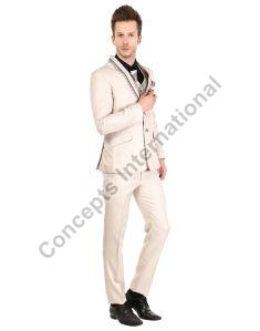 Mens Cream Suit Set
