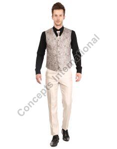Mens Cream Suit Set