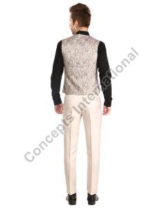 Mens Cream Suit Set