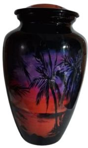 Beach Palm Tree Design Cremation Urns