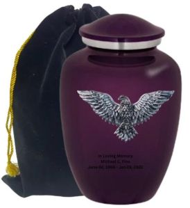 Flying Wings American Eagle Cremation Urn With Velvet Bag