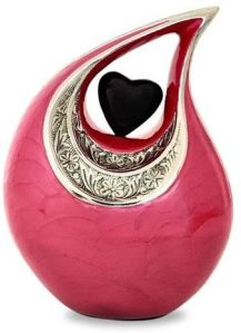 Pink Handcrafted Teardrop Cremation Urn