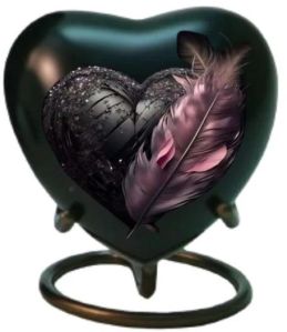 Wings Heart Design Ash Cremation Urn