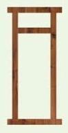 Wooden Door Frame with Top Ventilator