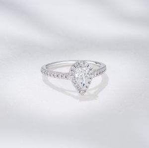 White Gold Pear Diamond Ring