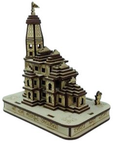 MDF Wood Traditional Shree Ram Temple