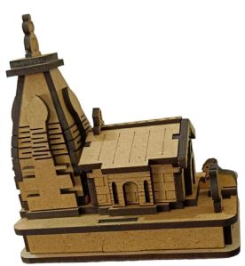 MDF Wood Traditional Shree Kedarnath Temple