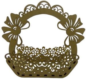 MDF Wood Laser Cut Gift Basket
