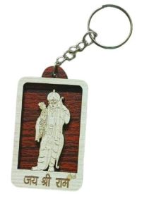 MDF Wood Jai Shree Ram Keychain
