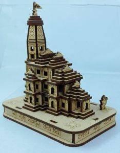 MDF Wood Traditional Shree Ram Temple