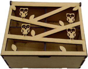 Owl Design MDF Laser Cut Gift Box