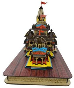 MDF Wood Traditional Shree Ram Temple