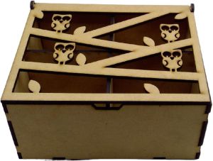 Owl Design MDF Laser Cut Gift Box