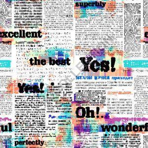 All Over Newspaper Pattern Printed Crop Hoodie