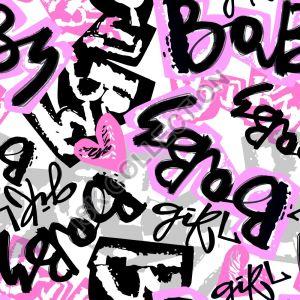 All Over Baby Girl Printed Crop Hoodie