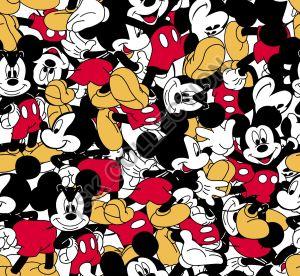 All Over Mickey Mouse Printed Crop Hoodie