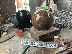 Rolling Rotating Sphere Stone Fountain Ball