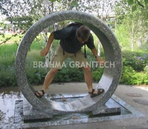 Stone Rotating Ring Fountain