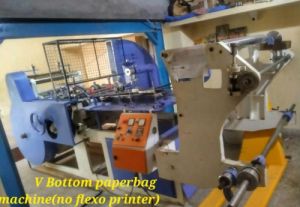 V bottom paper bag machine without flexo printing